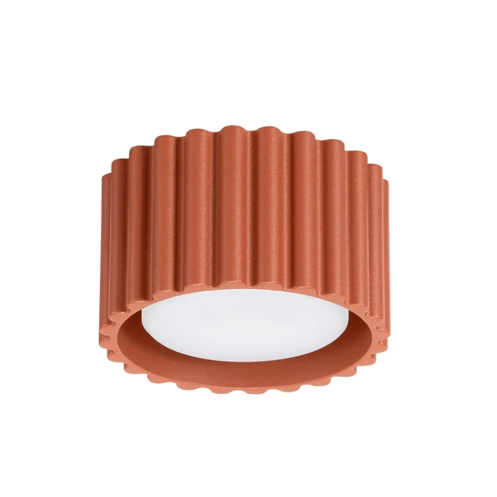 Loftlampe RIBLA, okker, Ø 10 cm, metal, GX53