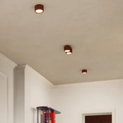 Loftlampe RIBLA, okker, Ø 10 cm, metal, GX53