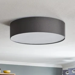 Loftlampe Rondo, grå Ø 45 cm