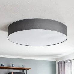 Loftlampe Rondo, grå Ø 80 cm