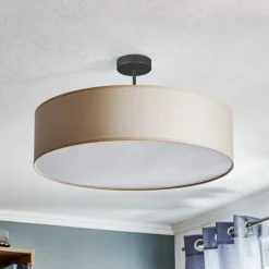 Loftlampe Rondo med afstand, creme Ø 60cm