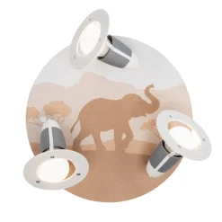 Loftlampe Scandi Savanne, orange, Ø 29 cm, 3 lyskilder