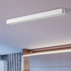 Loftlampe Soft, 95 x 6 cm, hvid, aluminium, G13