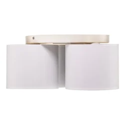 Loftlampe Soho, cylindrisk, 3 lyskilder, hvid/guld