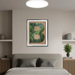 Loftlampe Tava A, Ø 42 cm, plast, hvid