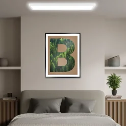 Loftlampe Tava A, 98x20 cm, plast, hvid