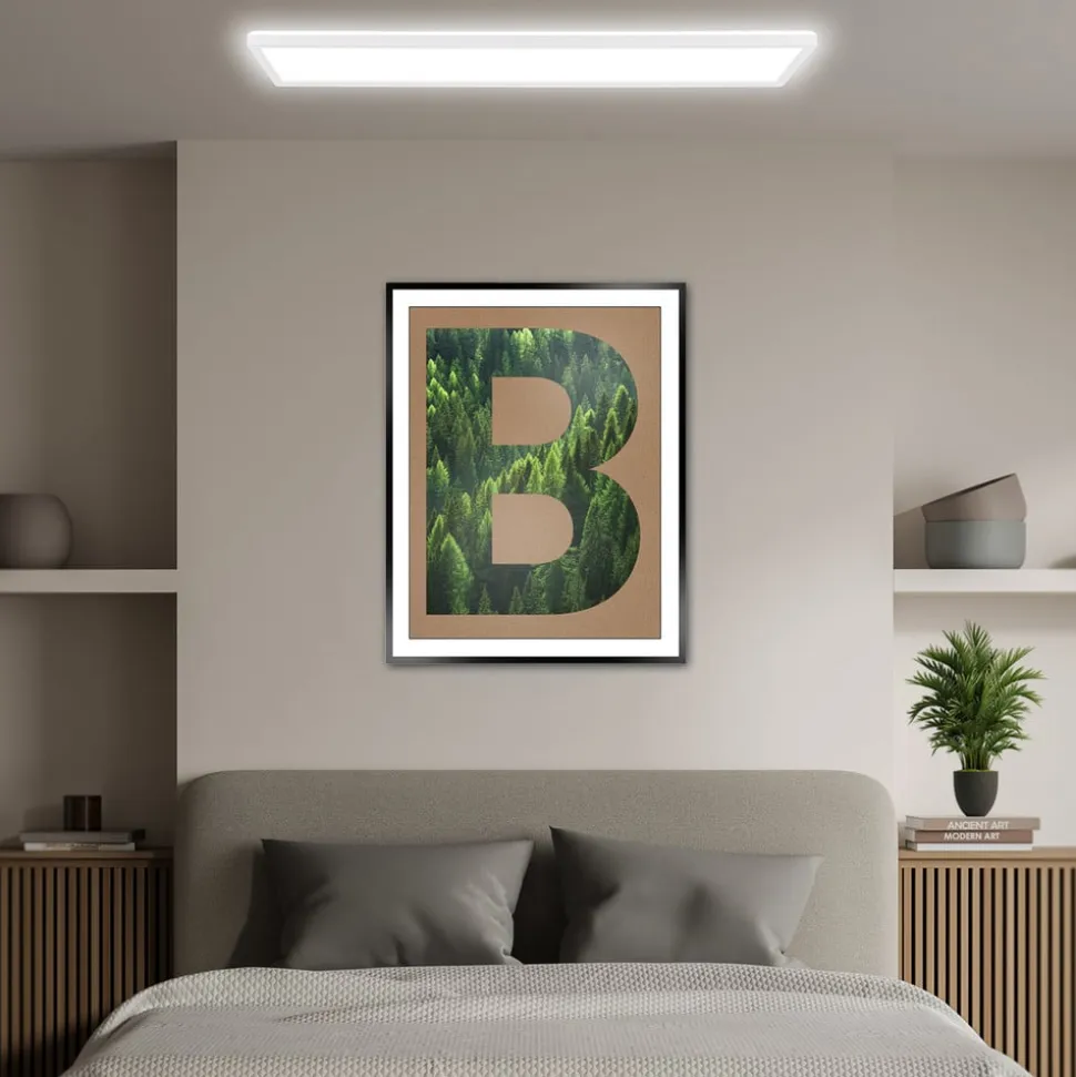 Loftlampe Tava A, 98x20 cm, plast, hvid