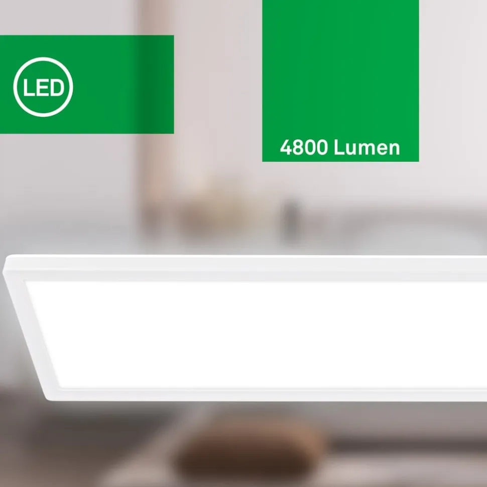 Loftlampe Tava A, 98x20 cm, plast, hvid