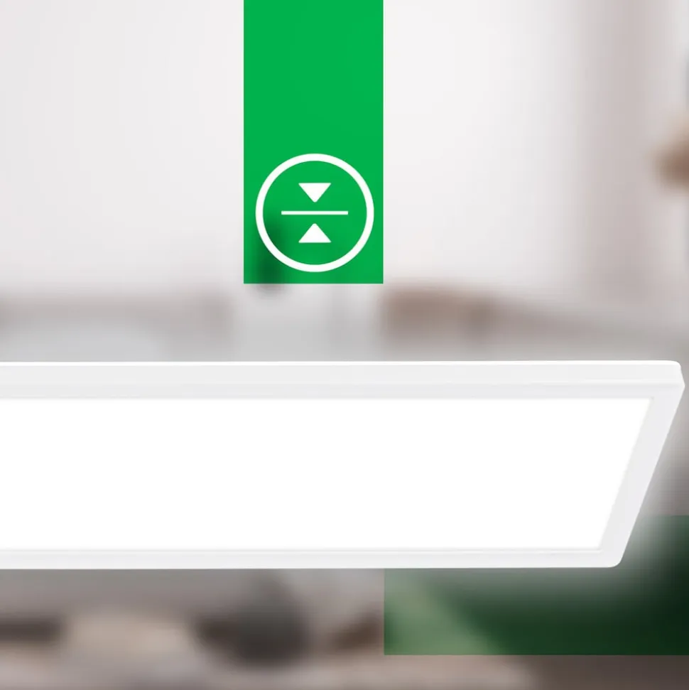 Loftlampe Tava A, 98x20 cm, plast, hvid