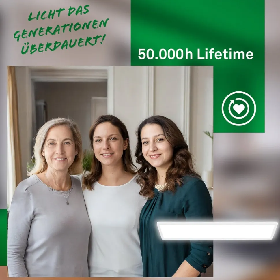 Loftlampe Tava A, 98x20 cm, plast, hvid