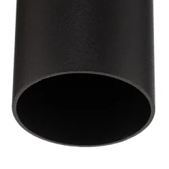 Loftlampe Tube i cylinderform, sort