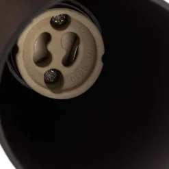 Loftlampe Tube i cylinderform, sort