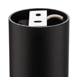 Loftlampe Tube i cylinderform, sort