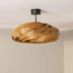 Loftlampe Vento, guldfarvet, Ø 60 cm