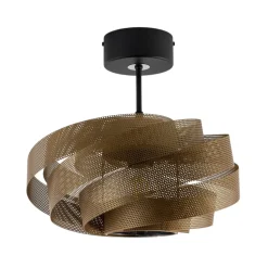 Loftlampe Vento, sort/guld, metal, Ø 40 cm, E27