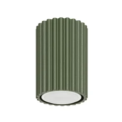 Loftslampe ALORA, olivengrøn, Ø 7 cm, metal, GU10