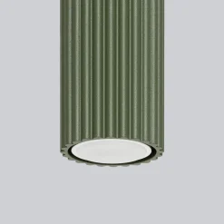 Loftslampe ALORA, olivengrøn, Ø 7 cm, metal, GU10