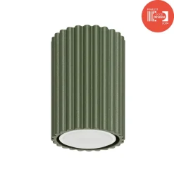 Loftslampe ALORA, olivengrøn, Ø 7 cm, metal, GU10