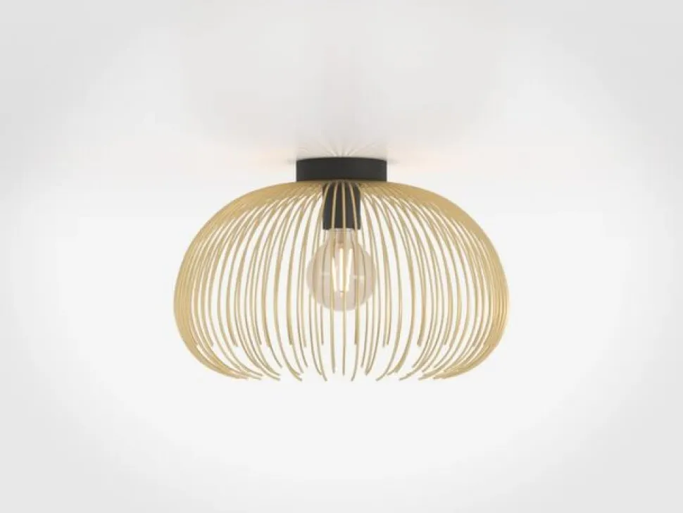 Loftslampe Venezuela, skærm lavet af gyldne stænger