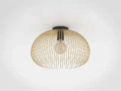 Loftslampe Venezuela, skærm lavet af gyldne stænger