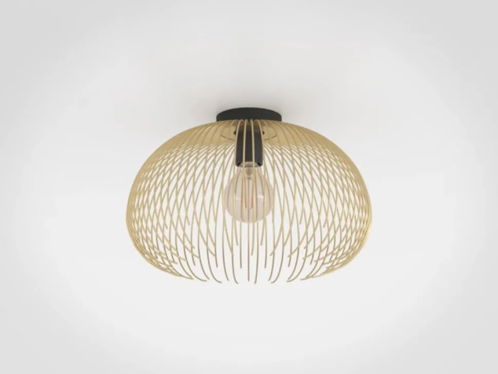 Loftslampe Venezuela, skærm lavet af gyldne stænger