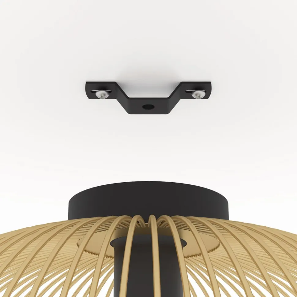 Loftslampe Venezuela, skærm lavet af gyldne stænger