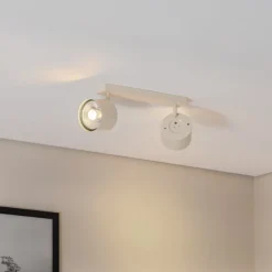 Loftspot Chloe justerbar med 2 lyskilder, beige