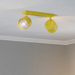 Loftspot Chloe justerbar med 2 lyskilder, gul