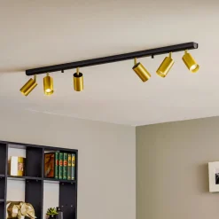 Loftspot Eye Spot 6 lyskilder, sort/messing