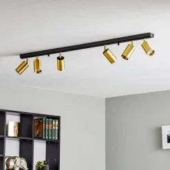 Loftspot Eye Spot 6 lyskilder, sort/messing