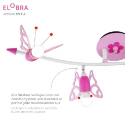 Loftspot Falter til børneværelset, 4 lyskilder