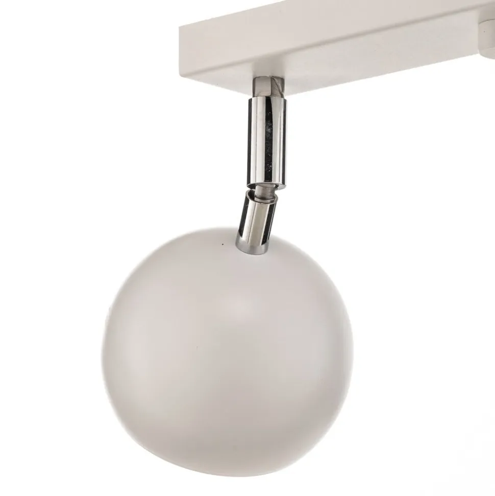 Loftspot Flame, hvid, 4 lyskilder, lang