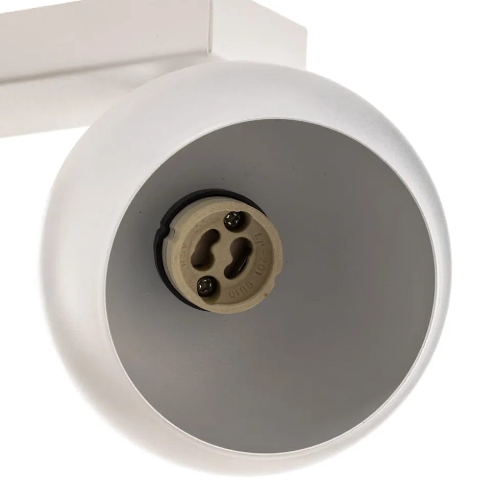 Loftspot Flame, hvid, 4 lyskilder, lang