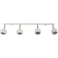 Loftspot Flame, hvid, 4 lyskilder, lang