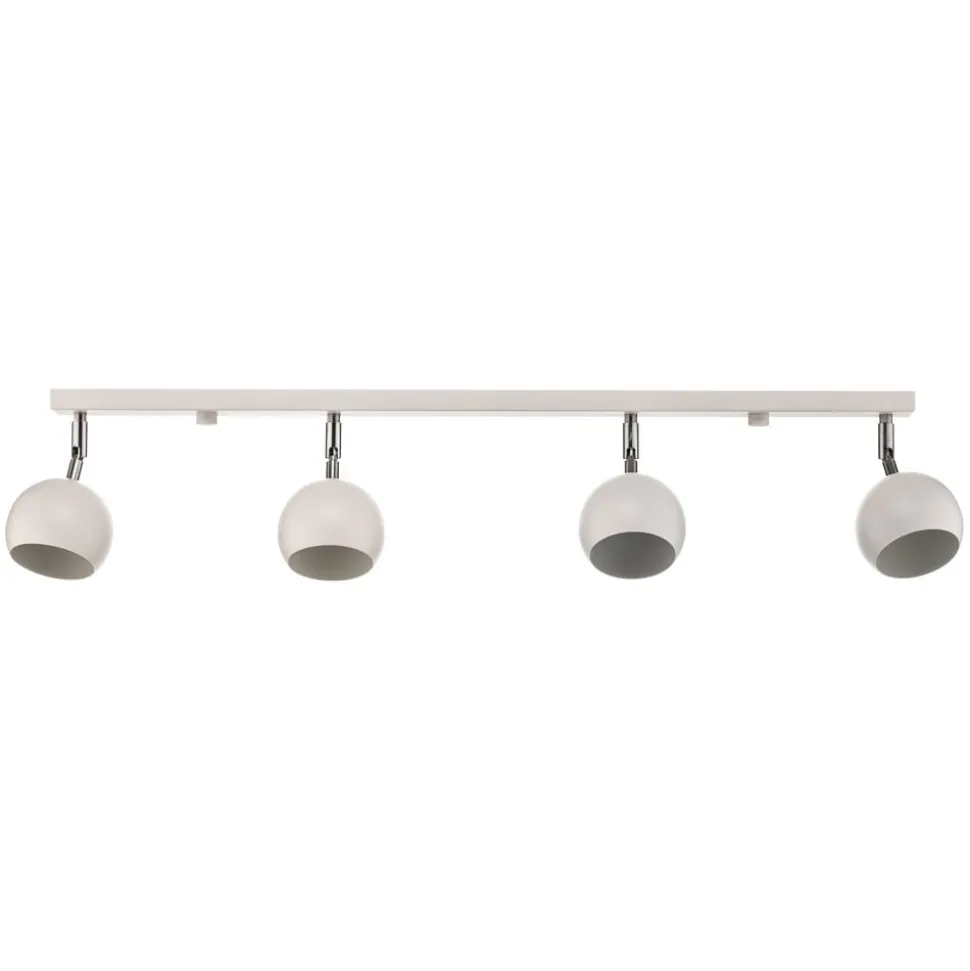 Loftspot Flame, hvid, 4 lyskilder, lang