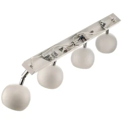 Loftspot Flame, hvid, 4 lyskilder, lang