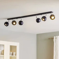 Loftspot Flame, sort, 6 lyskilder