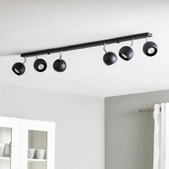 Loftspot Flame, sort, 6 lyskilder