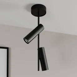 Loftspot Leda 2, 2 lyskilder, sort