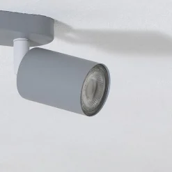 Loftspot Livia, grå, 35 cm, 2 lyskilder, metal, GU10