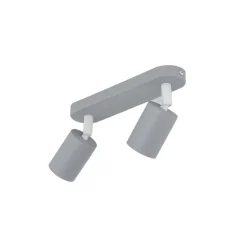 Loftspot Livia, grå, 35 cm, 2 lyskilder, metal, GU10