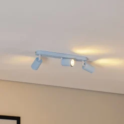 Loftspot Livia, lyseblå, 52 cm, 3 lyskilder, metal, GU10