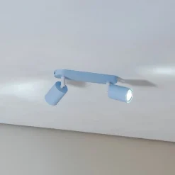 Loftspot Livia, lyseblå, 35 cm, 2 lyskilder, metal, GU10