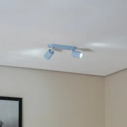 Loftspot Livia, lyseblå, 35 cm, 2 lyskilder, metal, GU10