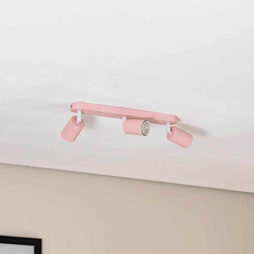Loftspot Livia, lyserød, 52 cm, 3 lyskilder, metal, GU10