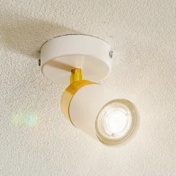 Loftspot Rondo hvid/guld, 1 lyskilde