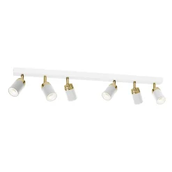 Loftspot Rondo hvid/guld 6 lyskilder