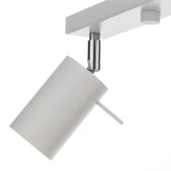 Loftspot Round, hvid, 4 lyskilder lineær