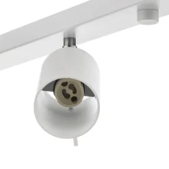 Loftspot Round, hvid, 4 lyskilder lineær