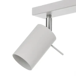 Loftspot Round, hvid, 3 lyskilder lineær